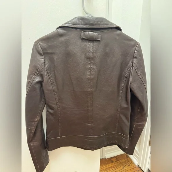 Kate Spade brown leather jacket